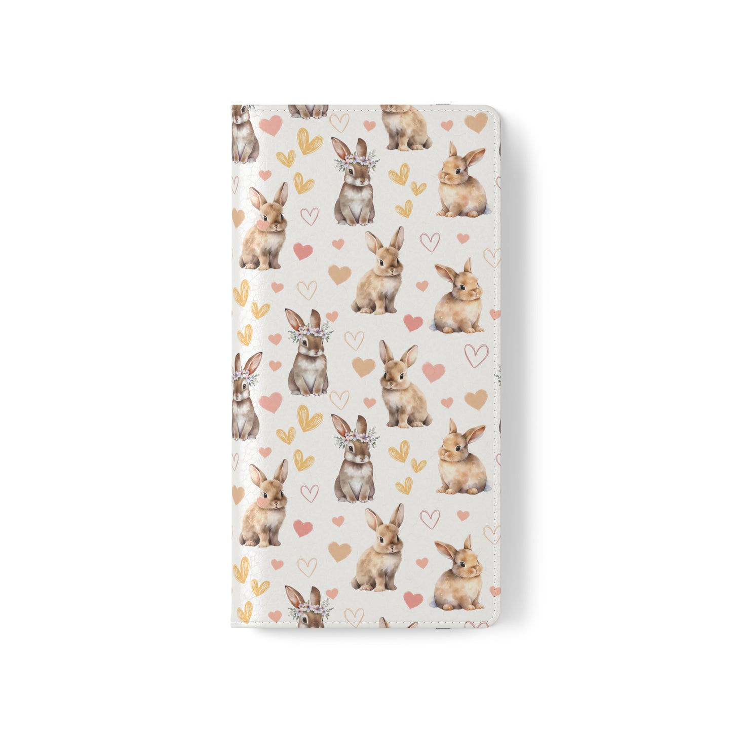 Bunny Love Flip Phone Case Cover with Pockets