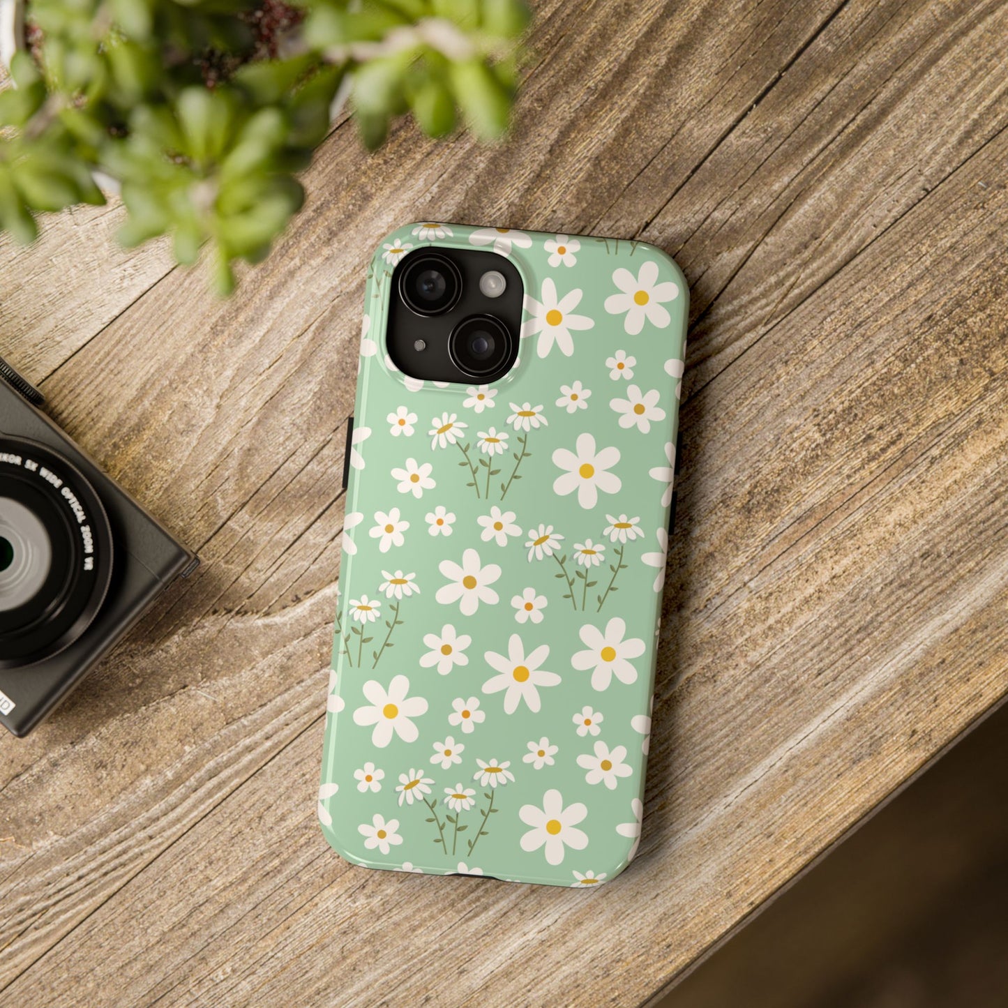 Mint Daisy Delight Tough Phone Case for iPhone and Samsung Galaxy