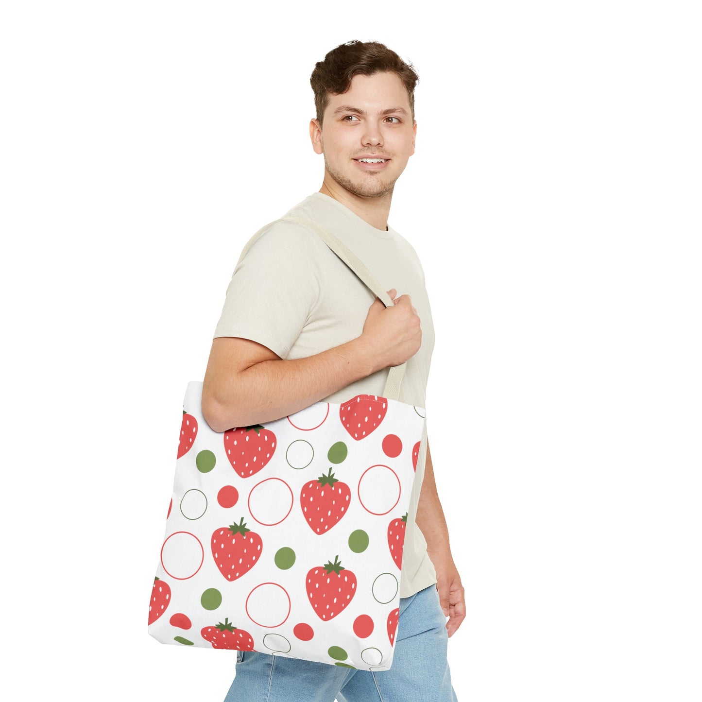 Red Strawberry Bubbles Tote Bag - Bags - Kristine Celestine