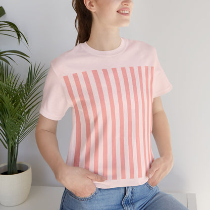 Coral Pink Stripes Shirt