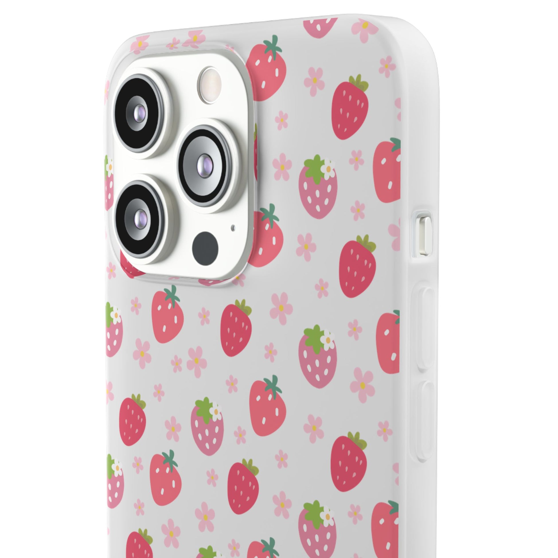 Strawberries and Daisies Flexible Phone Case iPhone Case Samsung Galaxy - Phone Case - Kristine Celestine