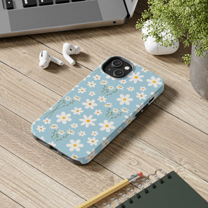 Sky Blue Daisy Tough Phone Case for iPhone and Samsung Galaxy