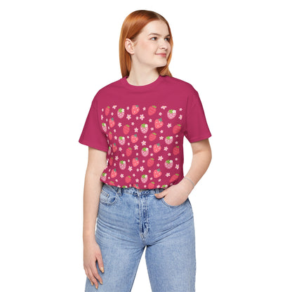 Strawberries and Daisies T - Shirt - T - Shirt - Kristine Celestine