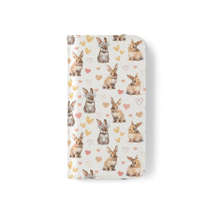 Bunny Love Flip Phone Case Cover with Pockets - Phone Case - Kristine Celestine