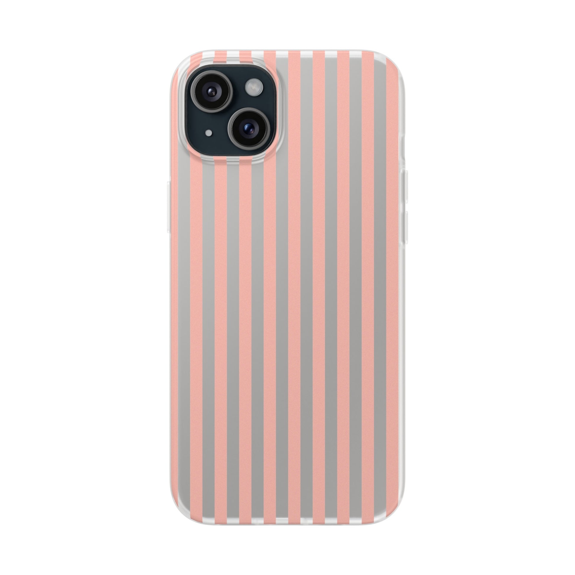 Coral Pink Stripes Flexible Phone Case iPhone Case Samsung Galaxy - Phone Case - Kristine Celestine