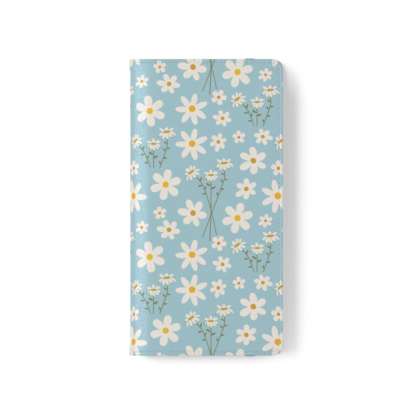 Sky Blue Daisy Flip Phone Case Cover with Pockets - Phone Case - Kristine Celestine