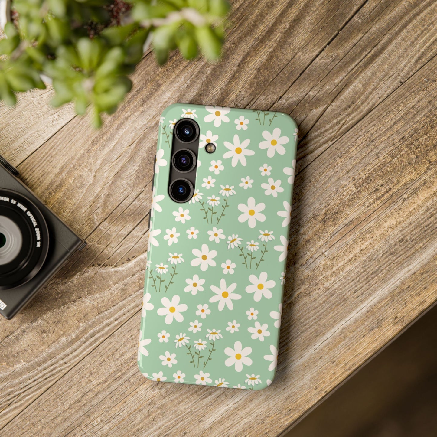 Mint Daisy Delight Tough Phone Case for iPhone and Samsung Galaxy