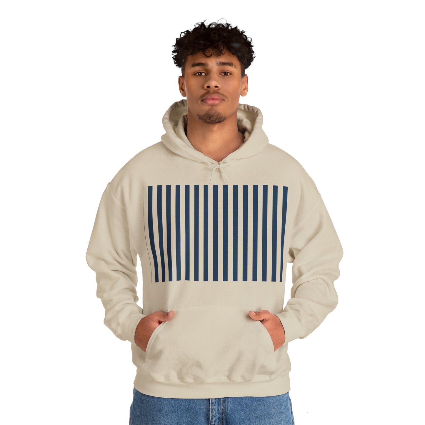 Navy Blue Stripes Hoodie - Hoodie - Kristine Celestine