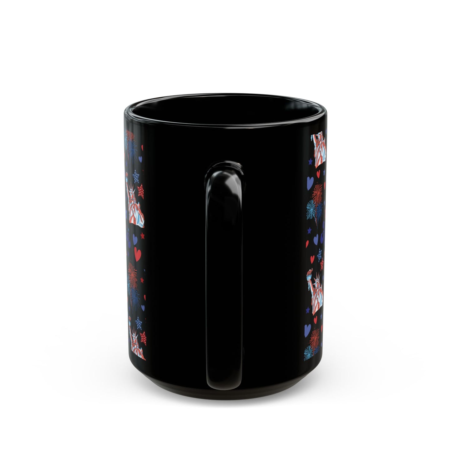 America the Beautiful Black Mug Cool Summer Coffee Mug Tea Cup Spring Ceramic Mug