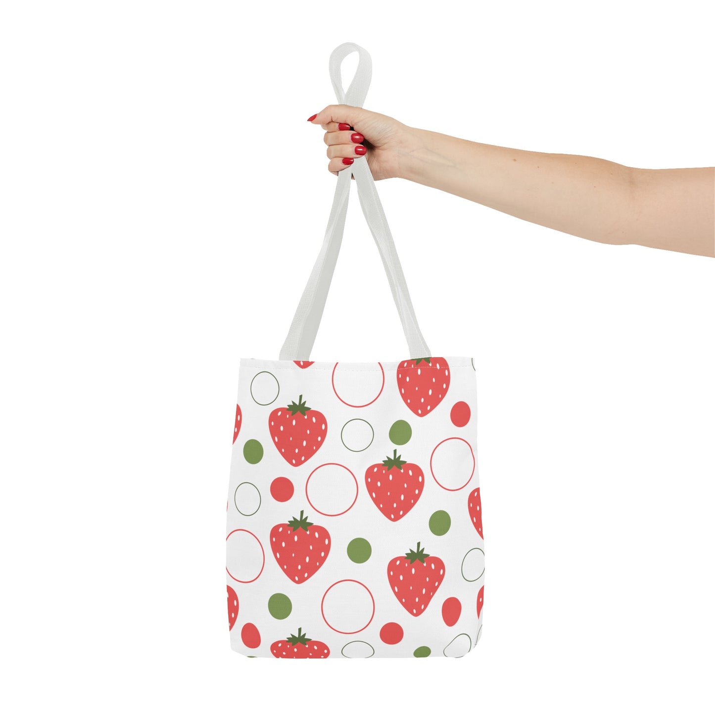 Red Strawberry Bubbles Tote Bag - Bags - Kristine Celestine