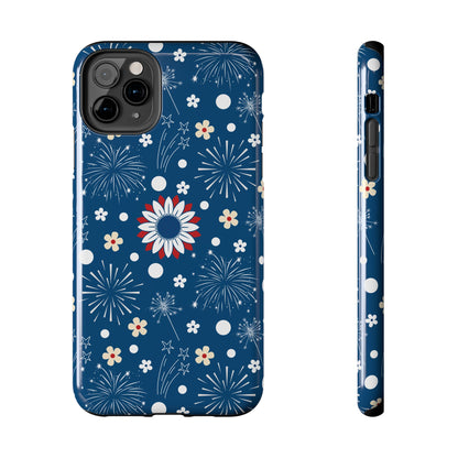 USA Daisy Fireworks Tough Phone Case for iPhone and Samsung Galaxy