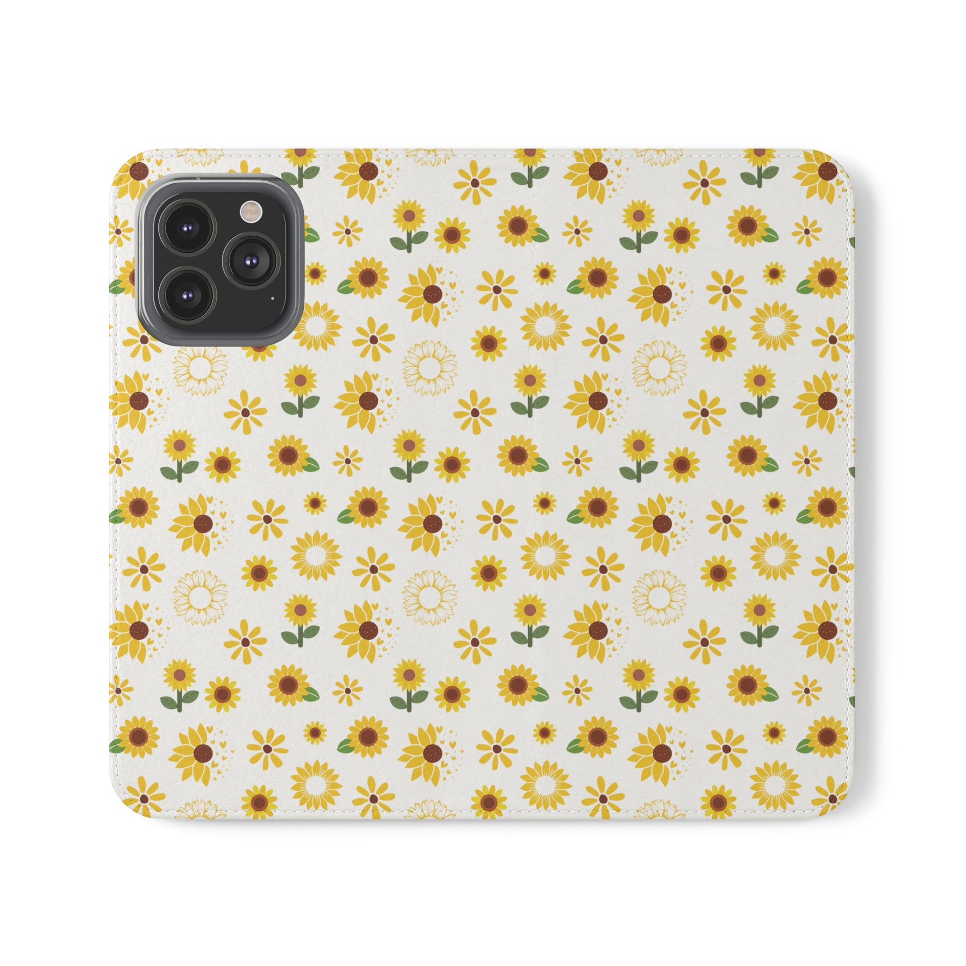 Sunflower Burst Flip Phone Case Cover with Pockets - Phone Case - Kristine Celestine