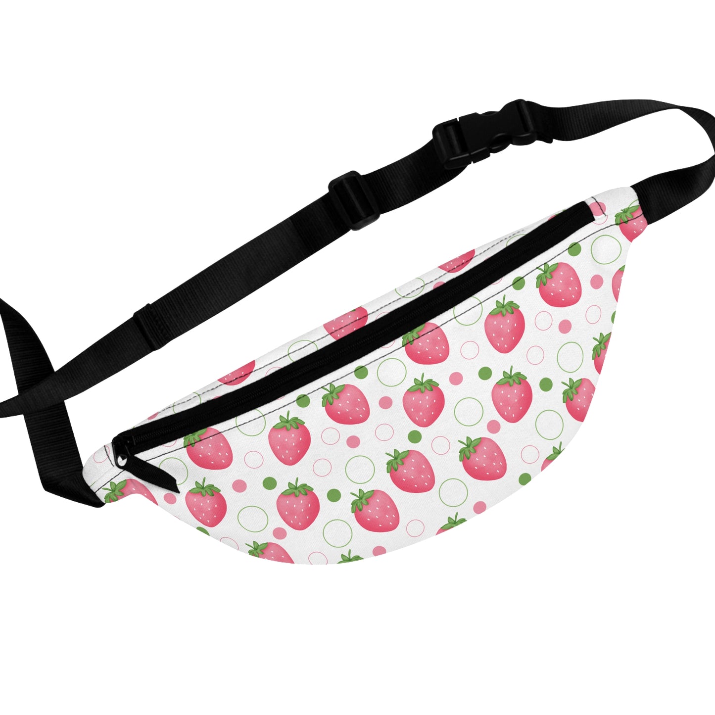 Pink Strawberry Bubbles Fanny Pack Belt Bag Fanny Bag Waist Pack Bum Bag