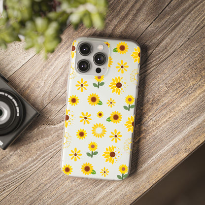 Sunflower Burst Flexible Phone Case iPhone Case Samsung Galaxy