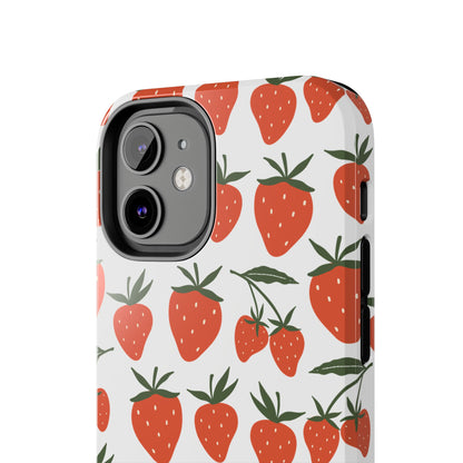 Tropical Strawberry Tough Phone Case for iPhone and Samsung Galaxy