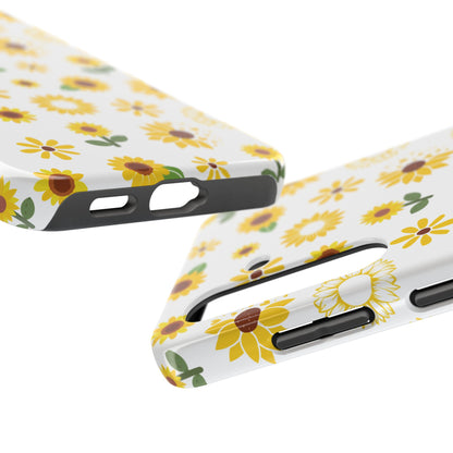 Sunflower Burst Tough Phone Case for iPhone and Samsung Galaxy