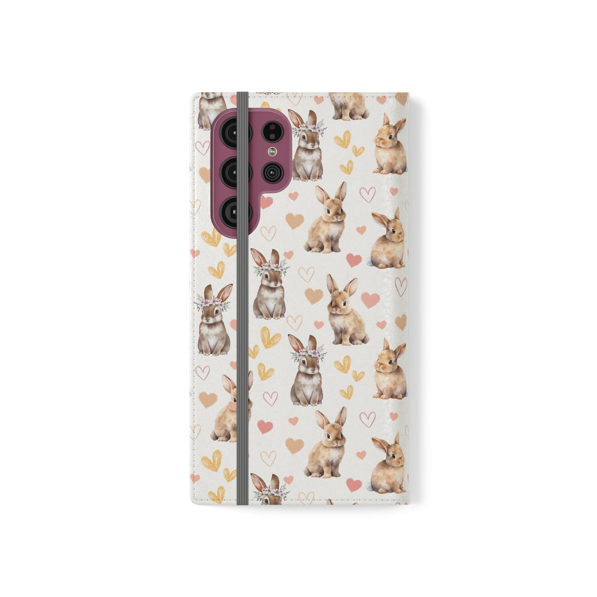 Bunny Love Flip Phone Case Cover with Pockets - Phone Case - Kristine Celestine