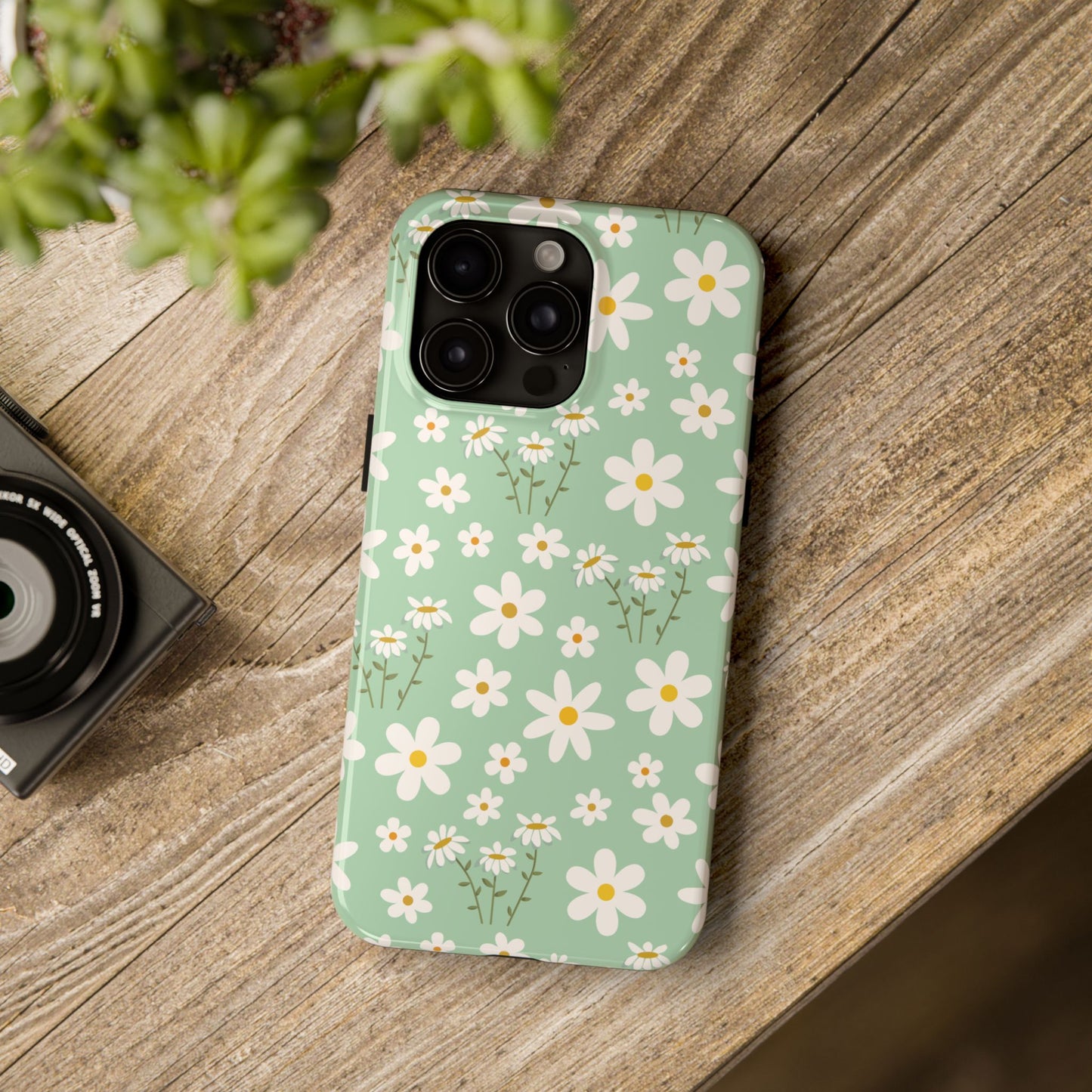 Mint Daisy Delight Tough Phone Case for iPhone and Samsung Galaxy