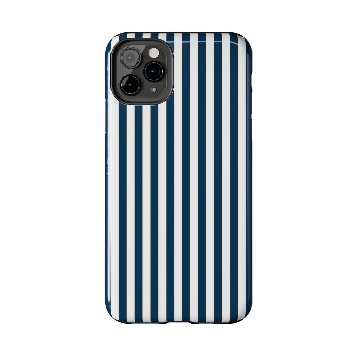 Navy Blue Stripes Tough Phone Case for iPhone and Samsung Galaxy