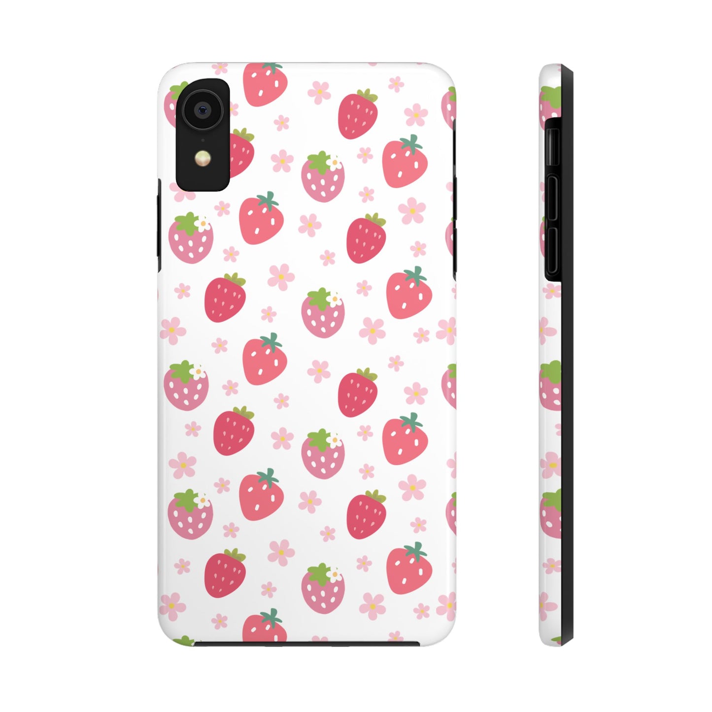 Strawberries and Daisies Tough Phone Case for iPhone and Samsung Galaxy