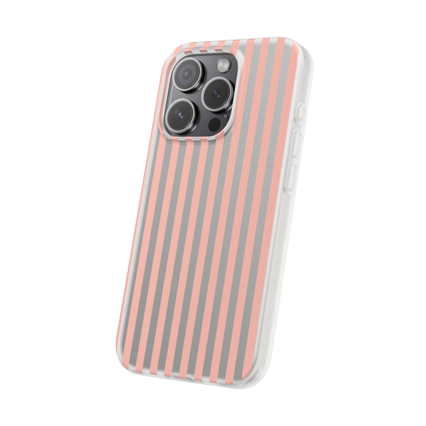 Coral Pink Stripes Flexible Phone Case iPhone Case Samsung Galaxy - Phone Case - Kristine Celestine