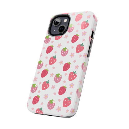 Strawberries and Daisies Tough Phone Case for iPhone and Samsung Galaxy