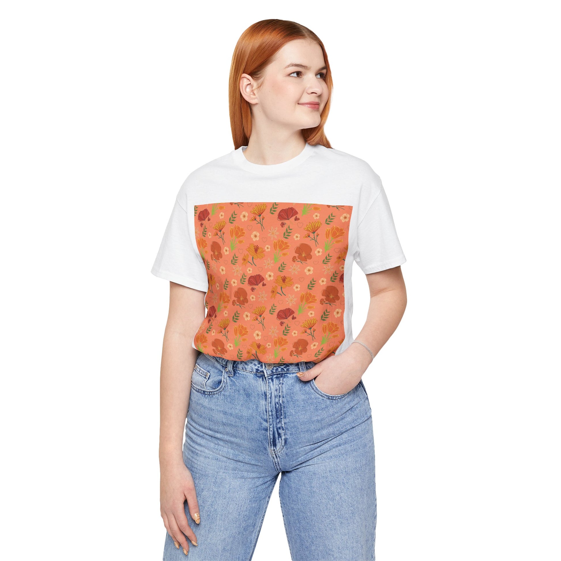 Coral Peach Meadow T - Shirt - T - Shirt - Kristine Celestine