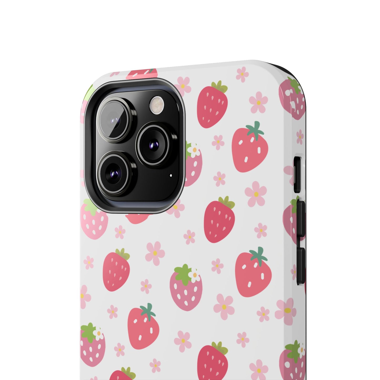 Strawberries and Daisies Tough Phone Case for iPhone and Samsung Galaxy