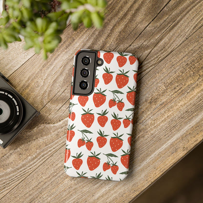 Tropical Strawberry Tough Phone Case for iPhone and Samsung Galaxy