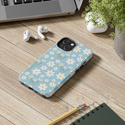 Sky Blue Daisy Tough Phone Case for iPhone and Samsung Galaxy