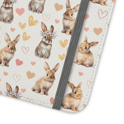 Bunny Love Flip Phone Case Cover with Pockets - Phone Case - Kristine Celestine