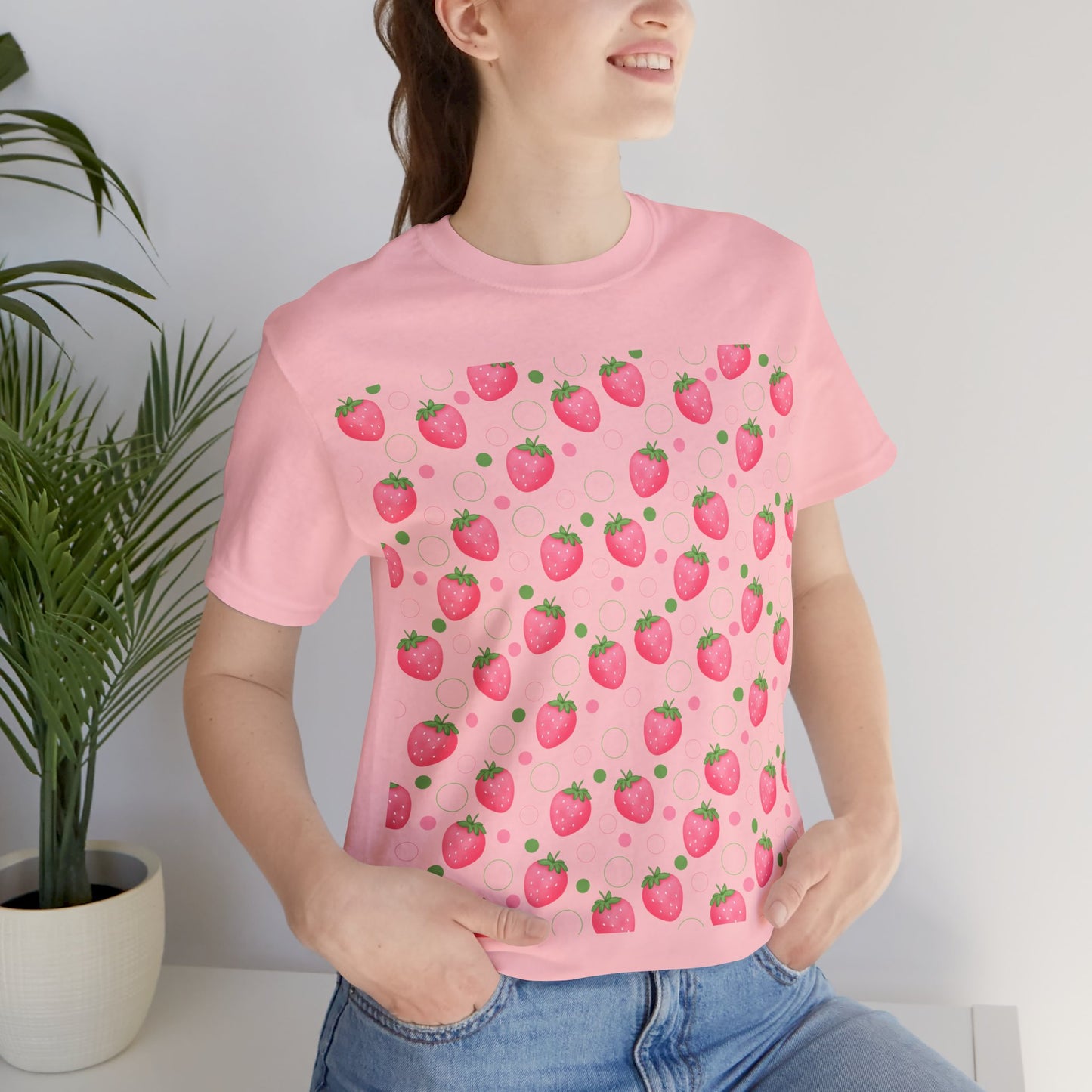 Pink Strawberry Bubbles T - Shirt - T - Shirt - Kristine Celestine