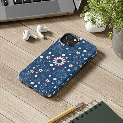 USA Daisy Fireworks Tough Phone Case for iPhone and Samsung Galaxy