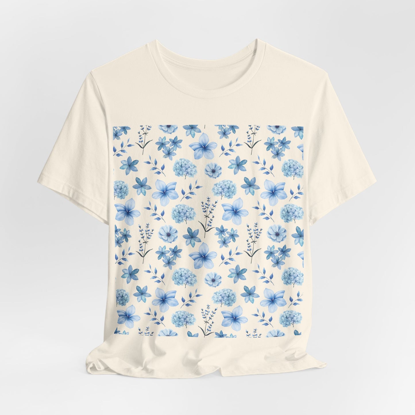 Snowy Blue Flowers T - Shirt - T - Shirt - Kristine Celestine