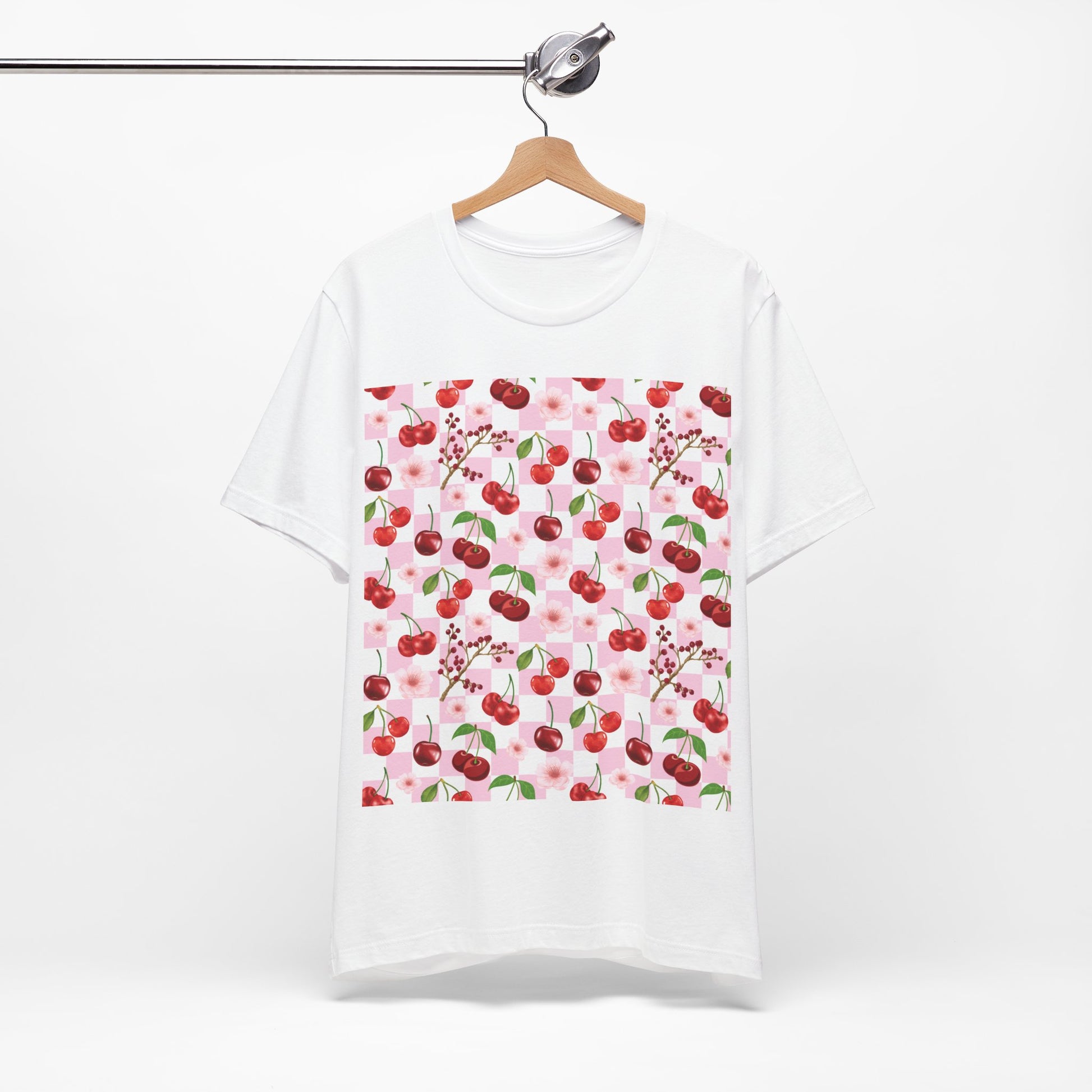 Cherry Checkerboard T - Shirt - T - Shirt - Kristine Celestine