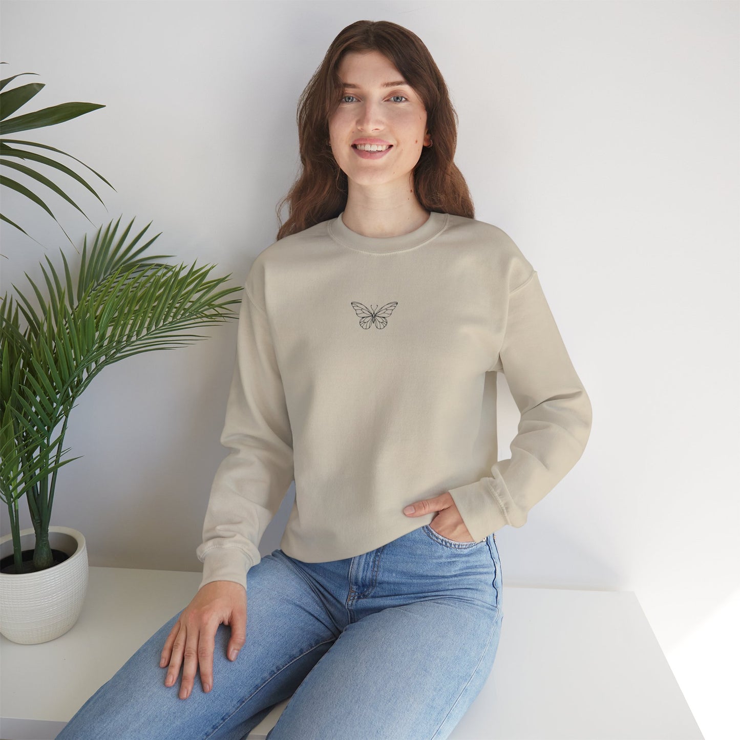 Simple Butterfly Crewneck Sweatshirt