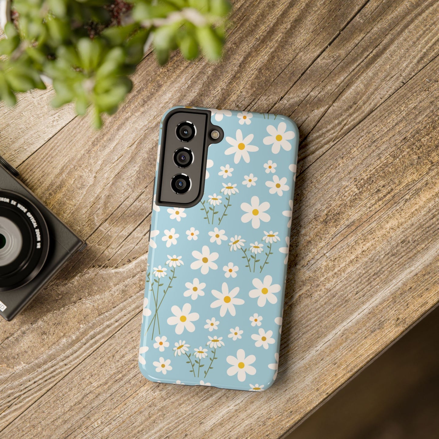 Sky Blue Daisy Tough Phone Case for iPhone and Samsung Galaxy