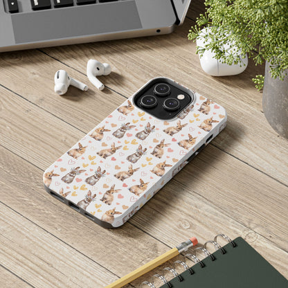 Bunny Love Tough Phone Case for iPhone and Samsung Galaxy