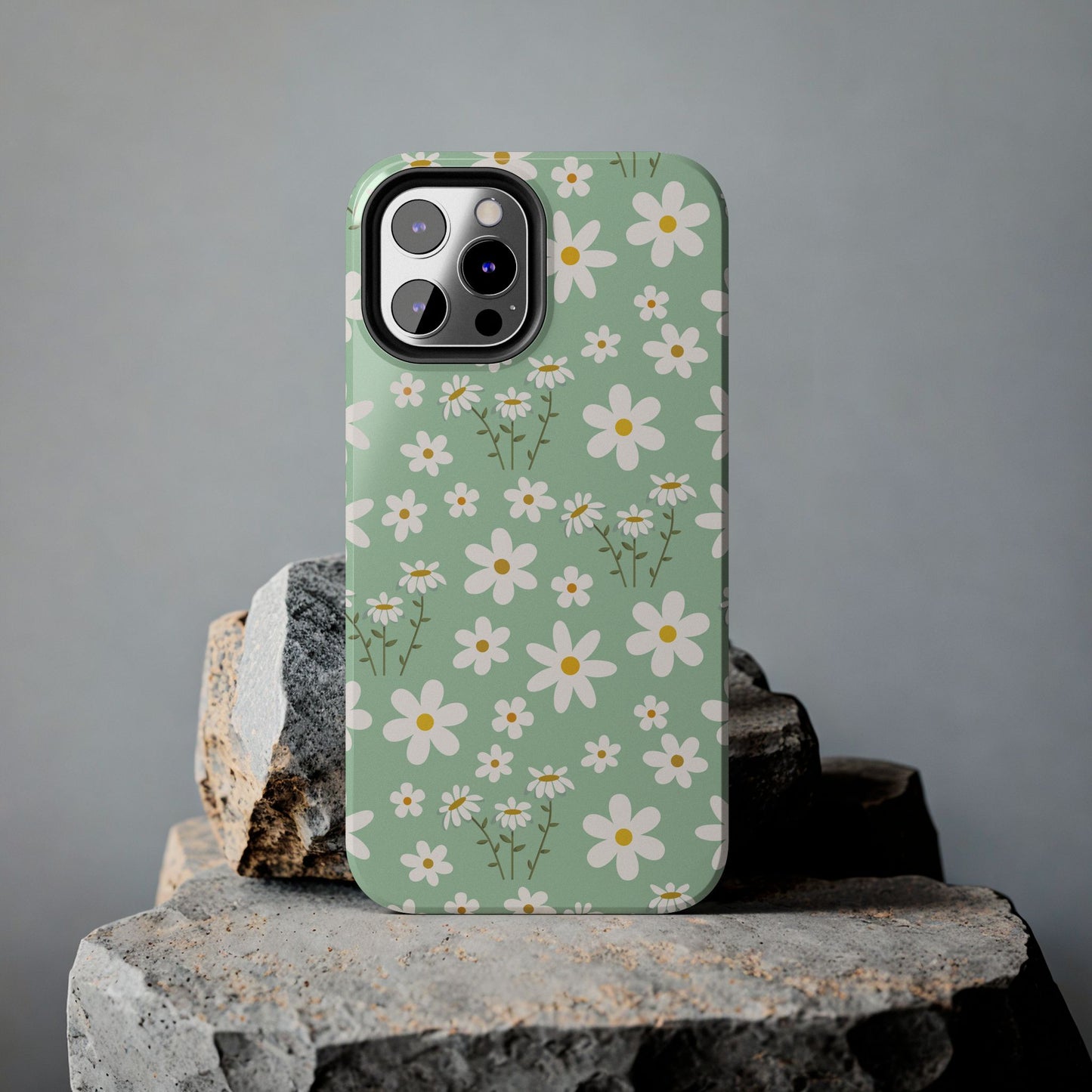 Mint Daisy Delight Tough Phone Case for iPhone and Samsung Galaxy