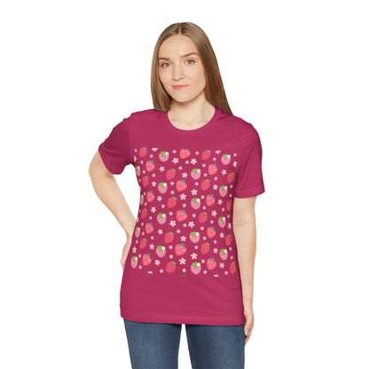 Strawberries and Daisies T - Shirt - T - Shirt - Kristine Celestine