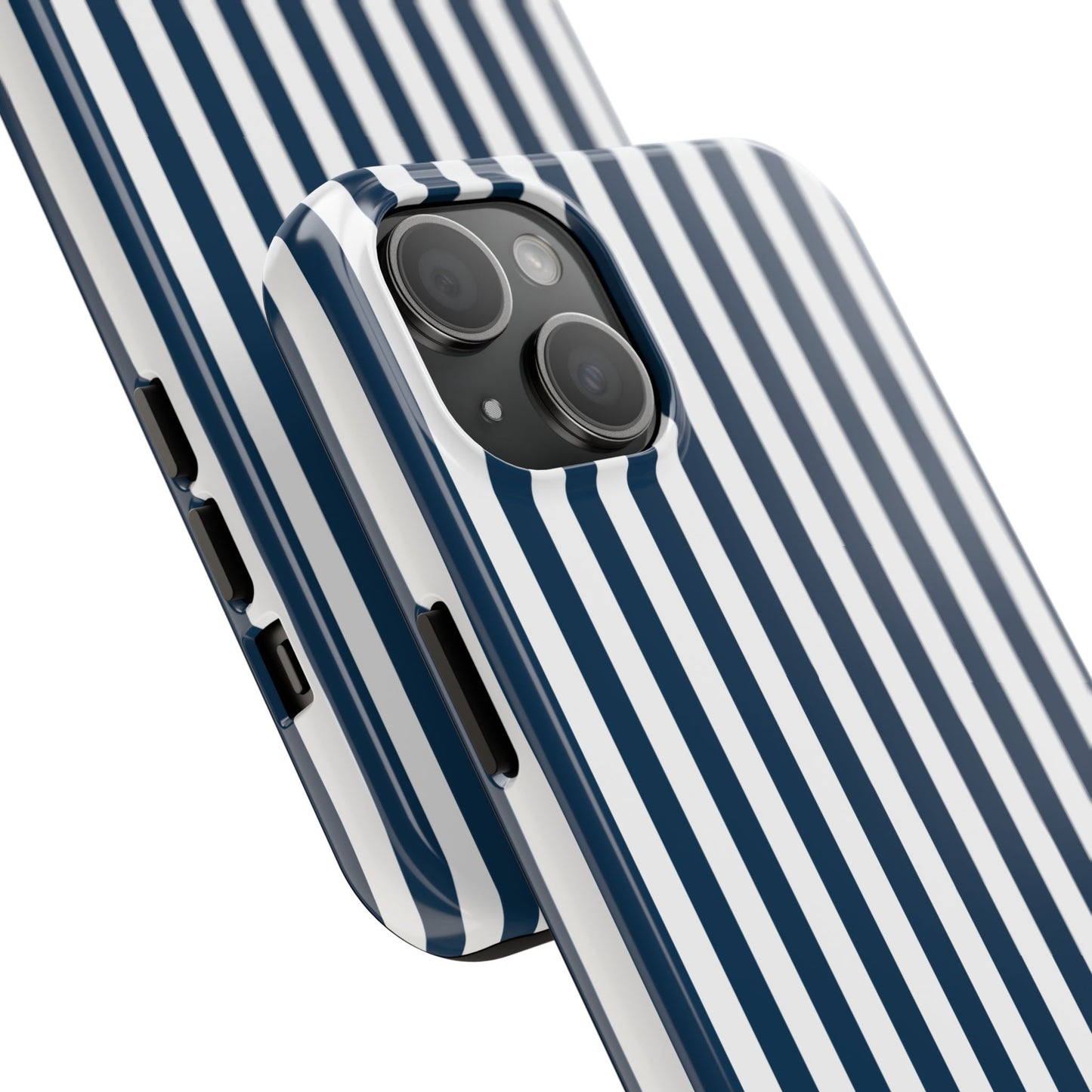 Navy Blue Stripes Tough Phone Case for iPhone and Samsung Galaxy