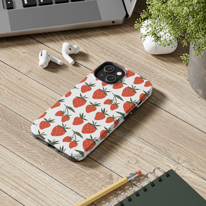 Tropical Strawberry Tough Phone Case for iPhone and Samsung Galaxy