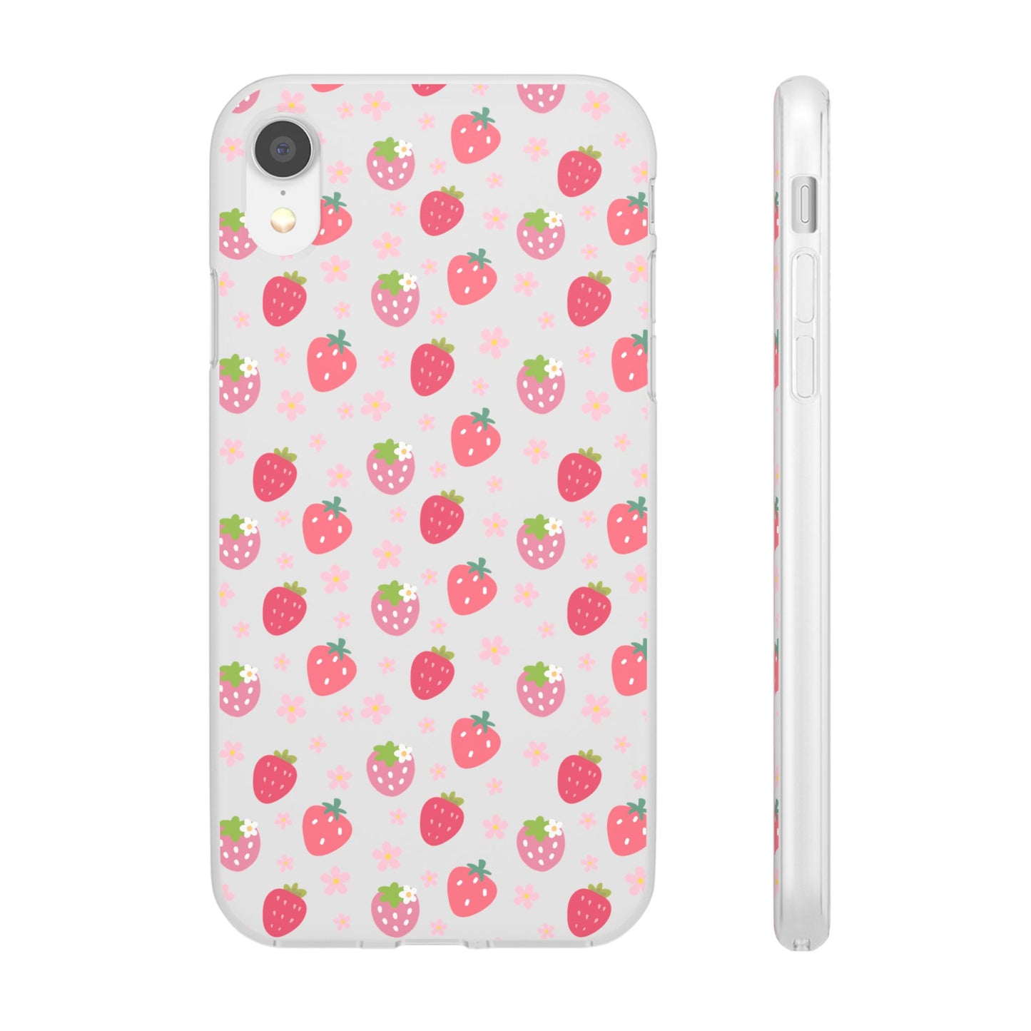 Strawberries and Daisies Flexible Phone Case iPhone Case Samsung Galaxy - Phone Case - Kristine Celestine