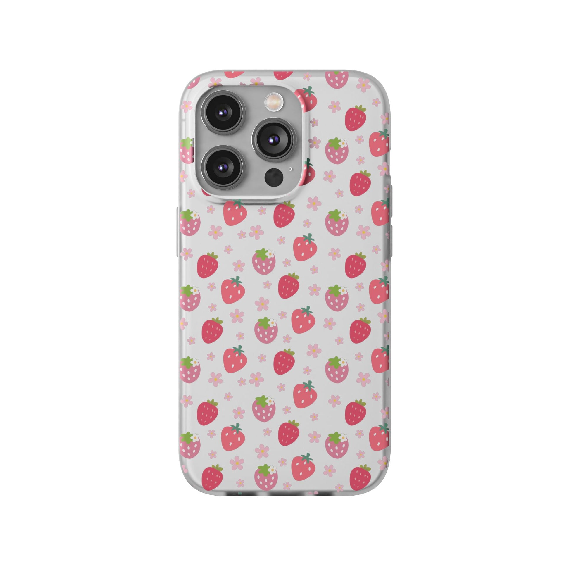 Strawberries and Daisies Flexible Phone Case iPhone Case Samsung Galaxy - Phone Case - Kristine Celestine