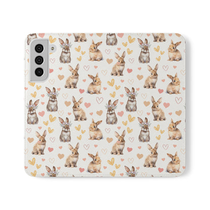 Bunny Love Flip Phone Case Cover with Pockets - Phone Case - Kristine Celestine