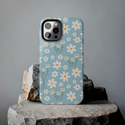 Sky Blue Daisy Tough Phone Case for iPhone and Samsung Galaxy