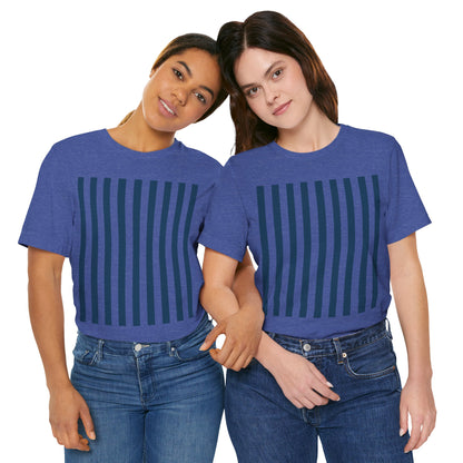 Navy Blue Stripes Shirt Royal Blue T-Shirts