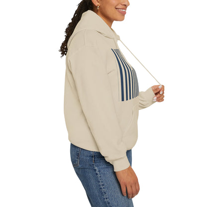 Navy Blue Stripes Hoodie - Hoodie - Kristine Celestine