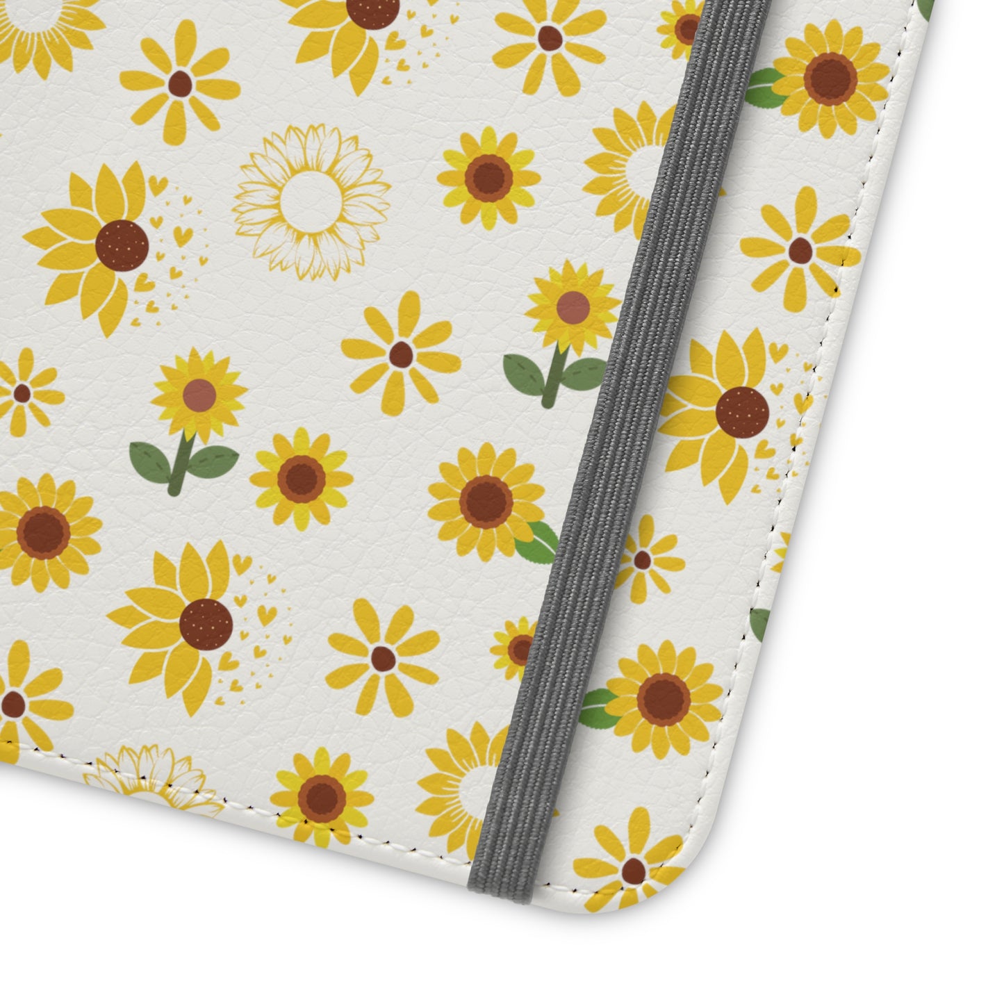 Sunflower Burst Flip Phone Case Cover with Pockets - Phone Case - Kristine Celestine