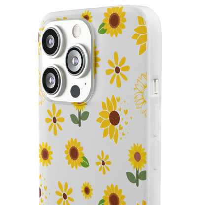 Sunflower Burst Flexible Phone Case iPhone Case Samsung Galaxy